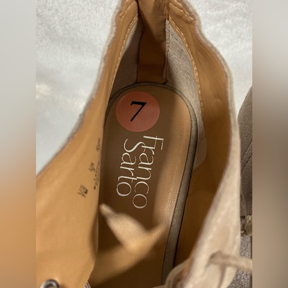 Franco Sarto - Tan Suede/Leather Heeled Sandals - 7M - Picture 10 of 12